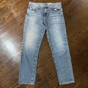 AG Adriano Goldschmied Medium Blue Straight Leg Jeans